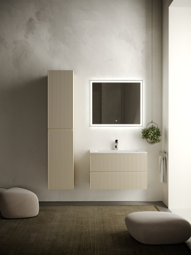 Тумба под раковину Sancos SNOB R SNR80CE 79х45х50 подвесная цвет бежевый - фото 2